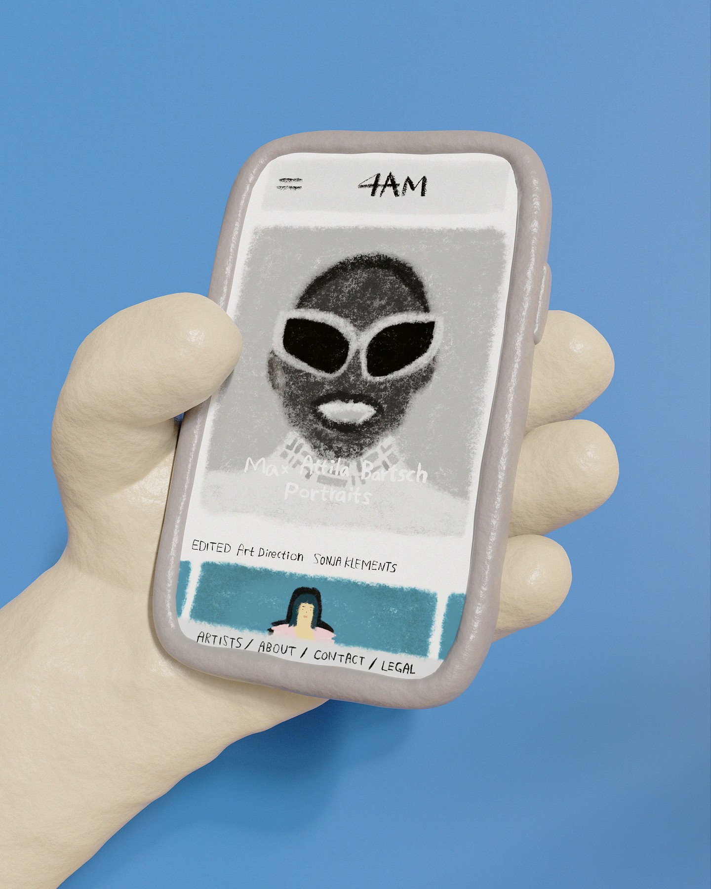 Ein Handy aus Knetmasse