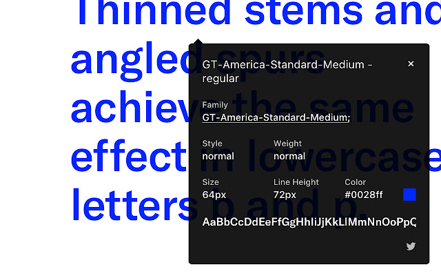 WhatFont Extension für Google Chrome